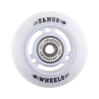 Famus 3 Spokes 64mm/92a + ABEC 9 - White/White