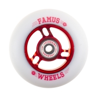 Famus 3 Spokes 90mm/86A + ABEC 9 - Red/White