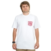 Hedonskate - Paisley Pocket T-shirt - White/Red