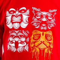 Kaltik - Quad Face T-shirt - Red