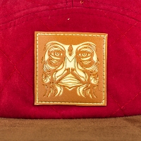 Kaltik - Quilted 5 Panel Hat - Czerwona