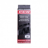 CCM Hockey Wax Laces - Czarne - 330cm