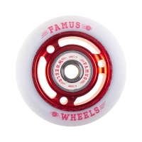 Famus 3 Spokes 60mm/88a + ABEC 9 - Czerwono/Białe