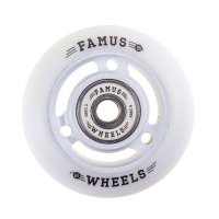 Famus 3 Spokes 60mm/88a + ABEC 9 - White/White