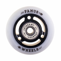 Famus 3 Spokes 60mm/92a + ABEC 9 - Black/White