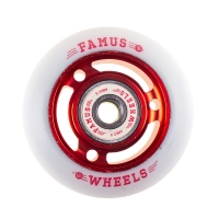 Famus 3 Spokes 60mm/92a + ABEC 9 - Czerwono/Białe