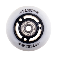 Famus 3 Spokes 64mm/92a + ABEC 9 - Czarno/Białe