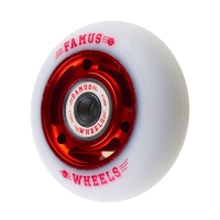 Famus 3 Spokes 64mm/92a + ABEC 9 - Czerwono/Białe