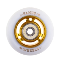 Famus 3 Spokes 64mm/92a + ABEC 9 - Gold/White