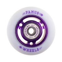Famus 3 Spokes 64mm/92a + ABEC 9 - Purple/White