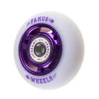 Famus 3 Spokes 64mm/92a + ABEC 9 - Purple/White
