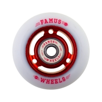 Famus 3 Spokes 64mm/92a + ABEC 9 - Red/White