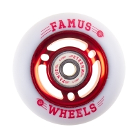 Famus 3 Spokes 68mm/88A + ABEC 9 - Czerwono/Białe