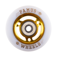 Famus 3 Spokes 68mm/88A + ABEC 9 - Złoto/Białe