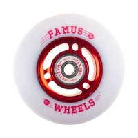 Famus 3 Spokes 80mm/86A + ABEC 9 - Czerwono/Białe