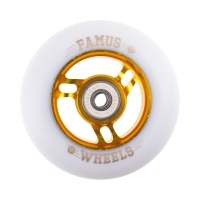 Famus 3 Spokes 90mm/86A + ABEC 9 - Złoto/Białe