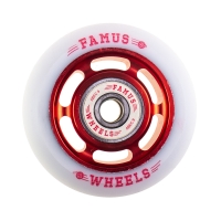 Famus 6 Spokes 60mm/88a + ABEC 9 - Czerwono/Białe