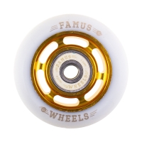 Famus 6 Spokes 60mm/88a + ABEC 9 - Złoto/Białe