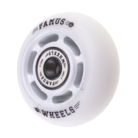 Famus 6 Spokes 60mm/92a + ABEC 9 - Biało/Białe