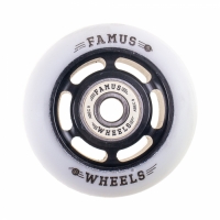 Famus 6 Spokes 60mm/92a + ABEC 9 - Black/White