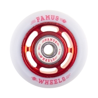 Famus 6 Spokes 60mm/92a + ABEC 9 - Czerwono/Białe