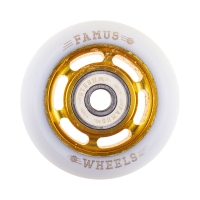 Famus 6 Spokes 60mm/92a + ABEC 9 - Złoto/Białe