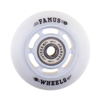 Famus 6 Spokes 64mm/88a + ABEC 9 - White/White
