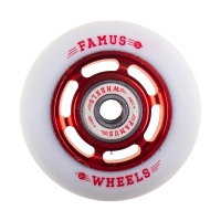 Famus 6 Spokes 64mm/92a + ABEC 9 - Red/White