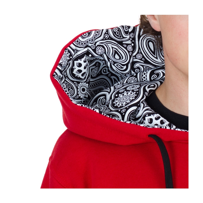 red paisley hoodie