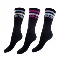 Impala Stripe Socks - Black (3x pairs)