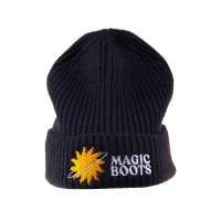 Magic Boots Skate Goods Typo Beanie Ciemny Grafit