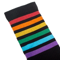 Roll4all - Long Socks - Black/Rainbow