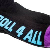 Roll4all - Long Socks - Black/Rainbow