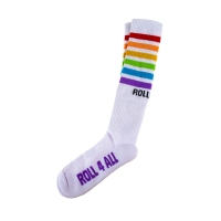 Roll4all - Long Socks - Rainbow White