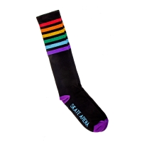 Skate Arena Long Socks - Czarno/Tęczowe