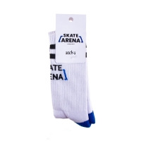 SkateArena - Short Socks - Biało/Niebieskie